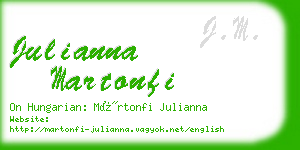 julianna martonfi business card